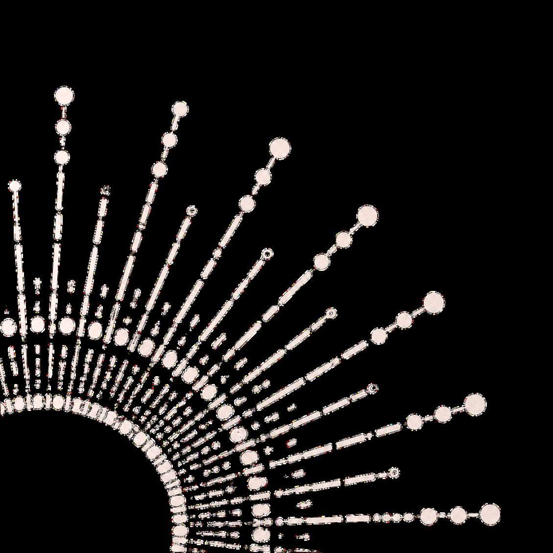 Brikicho radial seed motif in gold on black